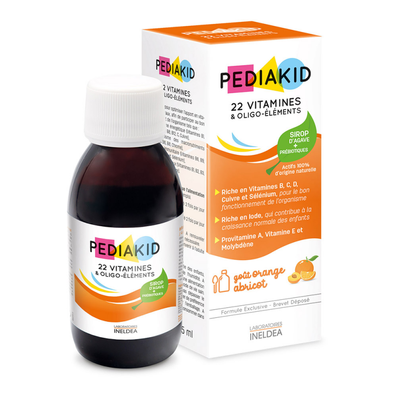 Sirop Pediakid - 22 Vitamines et Oligoéléments - 125 ml